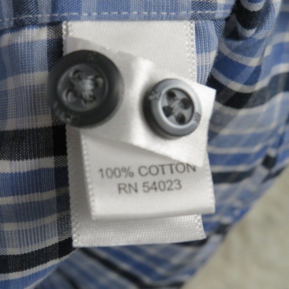 Banana Republic* Men's Long Sleeve Button Down Curved‎ Hem Pocket Shirt~ Medium - Picture 4 of 12